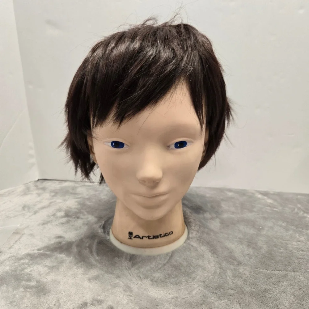Artistico Dazai Osamu Cosplay Wig Bungo Stray Dogs Dark Brown Short Layered Hair